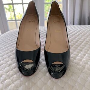 Christian Louboutin Black Patent Leather New Very Prive 100mm Heels – Size 42